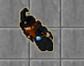 Personagem com a aura dourada de Crítico